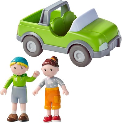 HABA Little Friends Out and About Playset with 2 Toy Figures Green... 