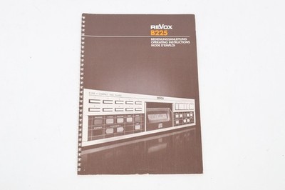 Revox B-225  - Bedienungsanleitung / Operationg Instructions / ModeD'emploi