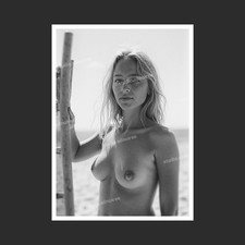 Vintage Fotoabzug SW Frau DDR FKK Strand Nackt Nude Art 1970 10x15 a[y8vhco]