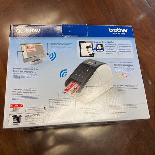 Brother Ql-810w Ultra-fast Label Printer With Wireless Networking - Black/White - 第 5/13 張圖片