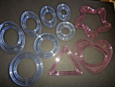 Creative Memories Custom Cutting System Lot of 10 Circles Ovals Heart Star
