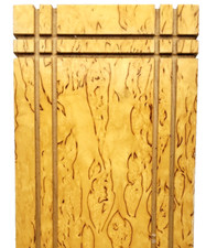 Luxury Wood Cheese Cutting Board Karelian Birch Burl Grooved Reversible Light