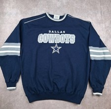 Vintage Dallas Cowboys Sweatshirt Men Large Lee Striped Crewneck 90s y2k Sweater
