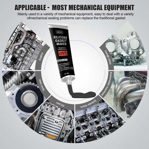 Silicone Noir, Pate a Joint Moteur, Silicone Haute Temperature, Pate a Joint ... - Zdjęcie 4 z 7