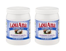 LouAna 100% Pure Coconut Oil, 14 fl oz Pack Of 2