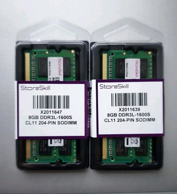 StoreSkill  16GB (2x8GB)  DDR3L 2Rx8 PC3L - 12800S 1600MHz SO-DIMM 1.35V 