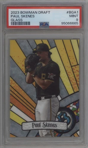 2023 BOWMAN DRAFT PAUL SKENES ROOKIE GLASS #BGA1 PSA 9 MINT