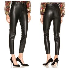 Pistola Faux Leather High Rise Skinny Audrey Pants Womens Sz 27 Black