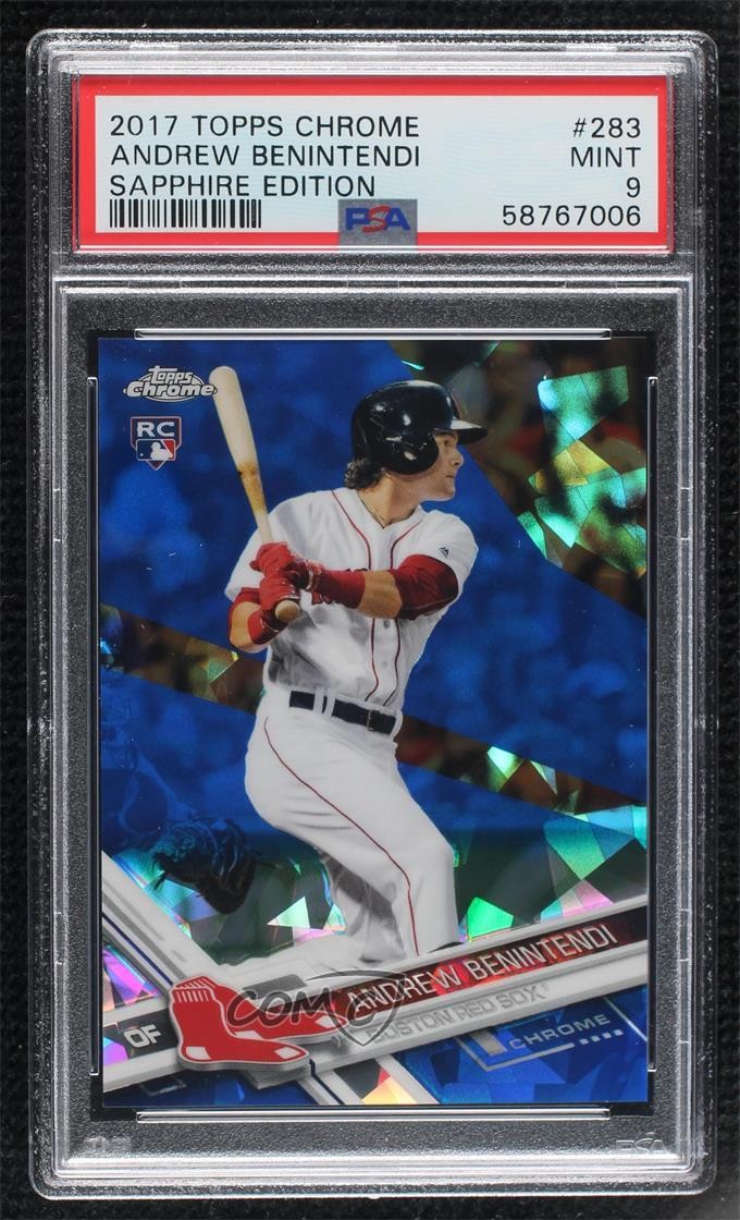 2017 Topps Chrome Sapphire Edition /250 Andrew Benintendi #283 PSA 9 MINT 0ae