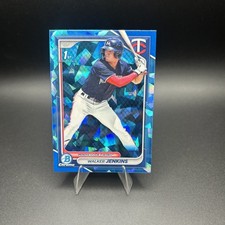 2024 1st Bowman Sapphire Chrome #43 Walker Jenkins RC Base Blue Twins Pack Fresh