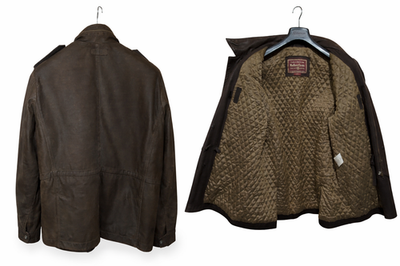 【希少】Marlboro Classics レザーブルゾン 羊革 茶 M Marlboro Classics (MCS)-Vintage brown leather field jacket (M-65