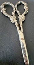 Antique Grape Scissors, Sterling Handles, Circa 1875-90 very beautiful   