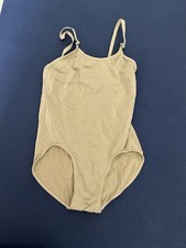 One Piece Bodysuit Beige Adjustable Straps M/L
