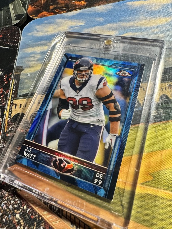 2015 Topps Chrome Mini Hot Box Blue Diamond Refractor JJ Watt #75 09q4