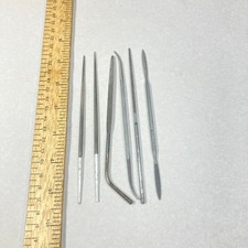Vintage Files 6 Pc Rat Tail Needle Woodworkin...