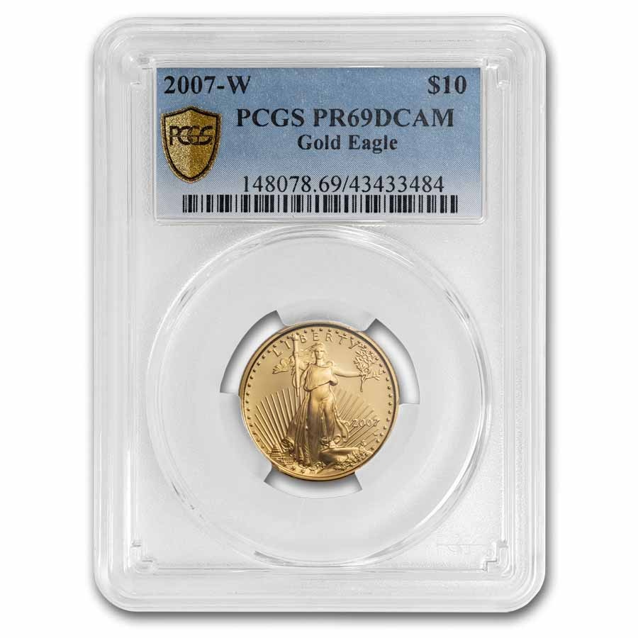 2007-W 1/4 oz Proof American Gold Eagle PR-69 DCAM PCGS