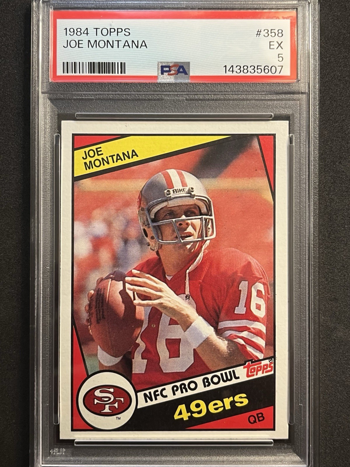 1984 Topps - Joe Montana #358 PSA 5 view 1