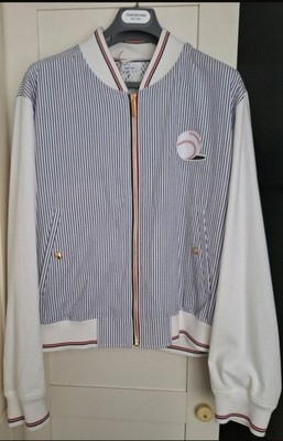 Thom Browne Jacke College Style Seersucker Baseball Gr.4 (XL) Neu Mit Etikett