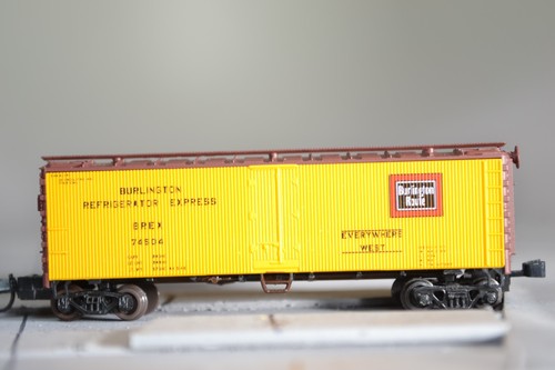 33062 Escala N ATLAS 40' FRIGORÍFICO COCHE CB&Q CHICAGO BURLINGTON AND QUINCY | Zustand: Used