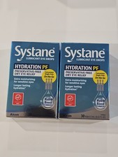   2   Systane Lubricant Eye Drops Hydration PF Dry Relief 60 Vials Exp 02/2027