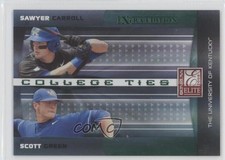 2008 Donruss Elite Extra Edition College Ties Green Sawyer Carroll Scott z6b