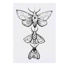 'Moth Motif' Temporary Tattoos / Transfers TO00022714