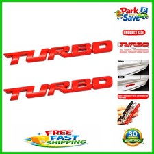 Durable Turbo Badge Set - 2 Pcs Metal Car Emblems For All Cars Trucks Suvs