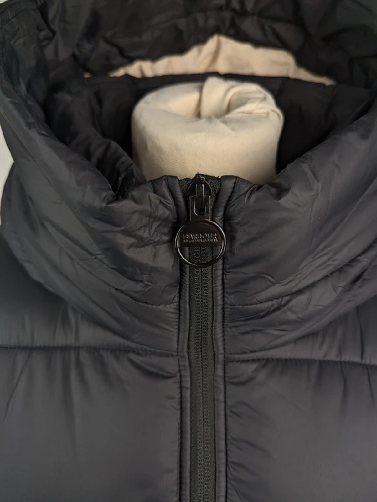 Barbour International Women's Olivios Short Puffer Jacket - Black size uk 14 NEW image 2
