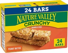 Nature Valley Crunchy Granola Bars Peanut Butter 24 Bars 17.88 OZ 12 Pouches