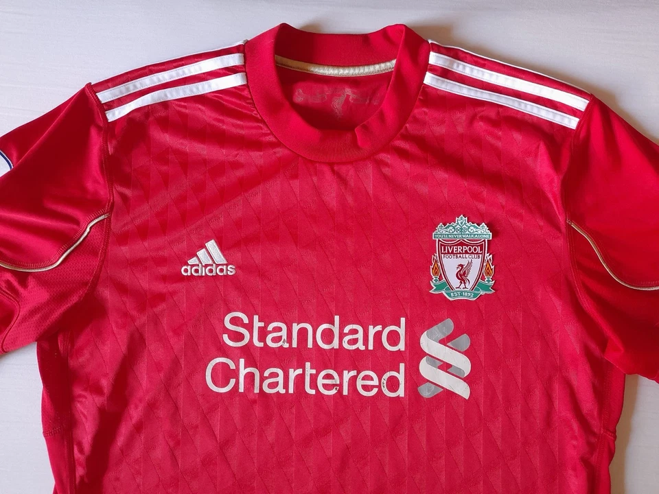 LIVERPOOL FC FOOTBALL SHIRT L 2010 2011 2012 Fernando Torres 9 Adidas Home Adult - Image 3 of 4