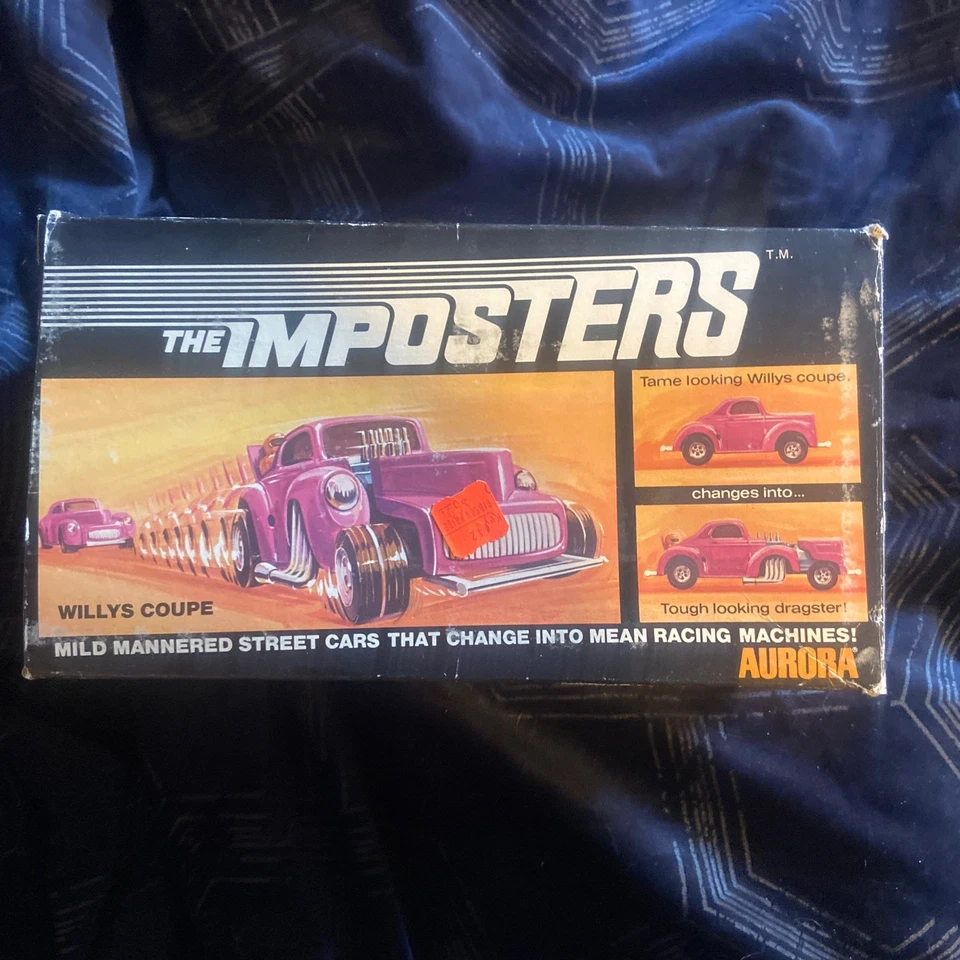 1972 Aurora The Imposters Willys Coupe Box Inside Cardboard Instructions NO Car - Image 2 of 4