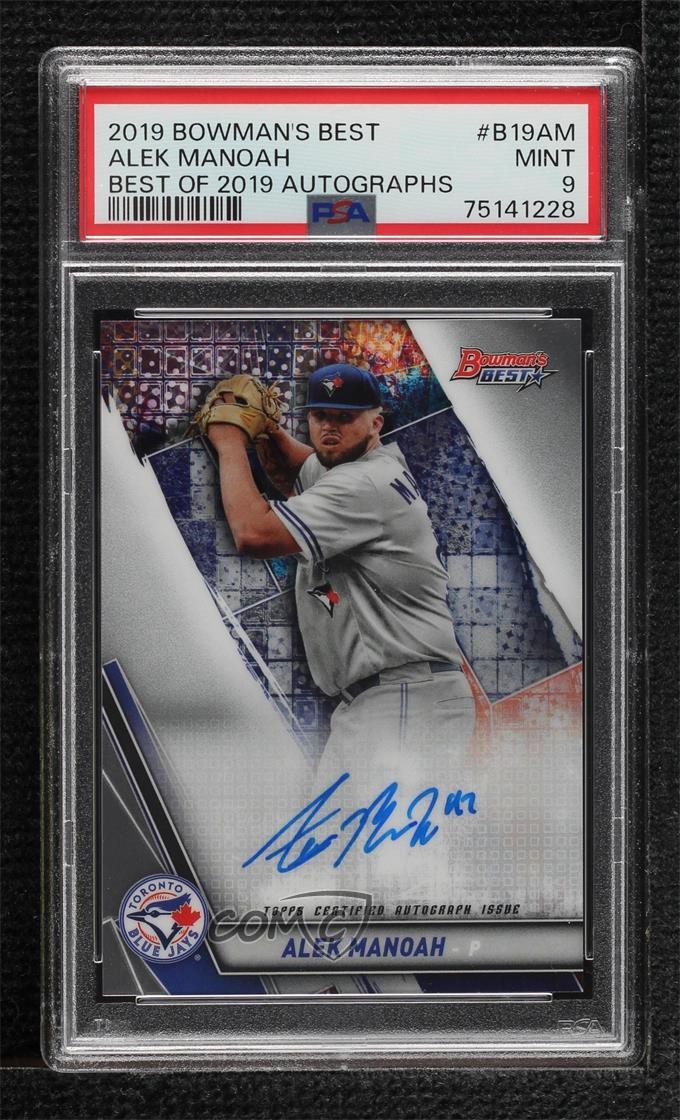 2019 Bowman's Best Auto Alek Manoah #B19-AM PSA 9 MINT Auto 10no