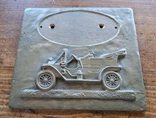 Vintage Heavy Brass Plaque 6"x 5" 1908 Ford Model T See Photos