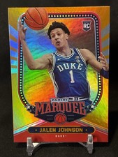 2021 Panini Chronicles Marquee Draft Picks Orange Jalen Johnson #153 (RC) Duke