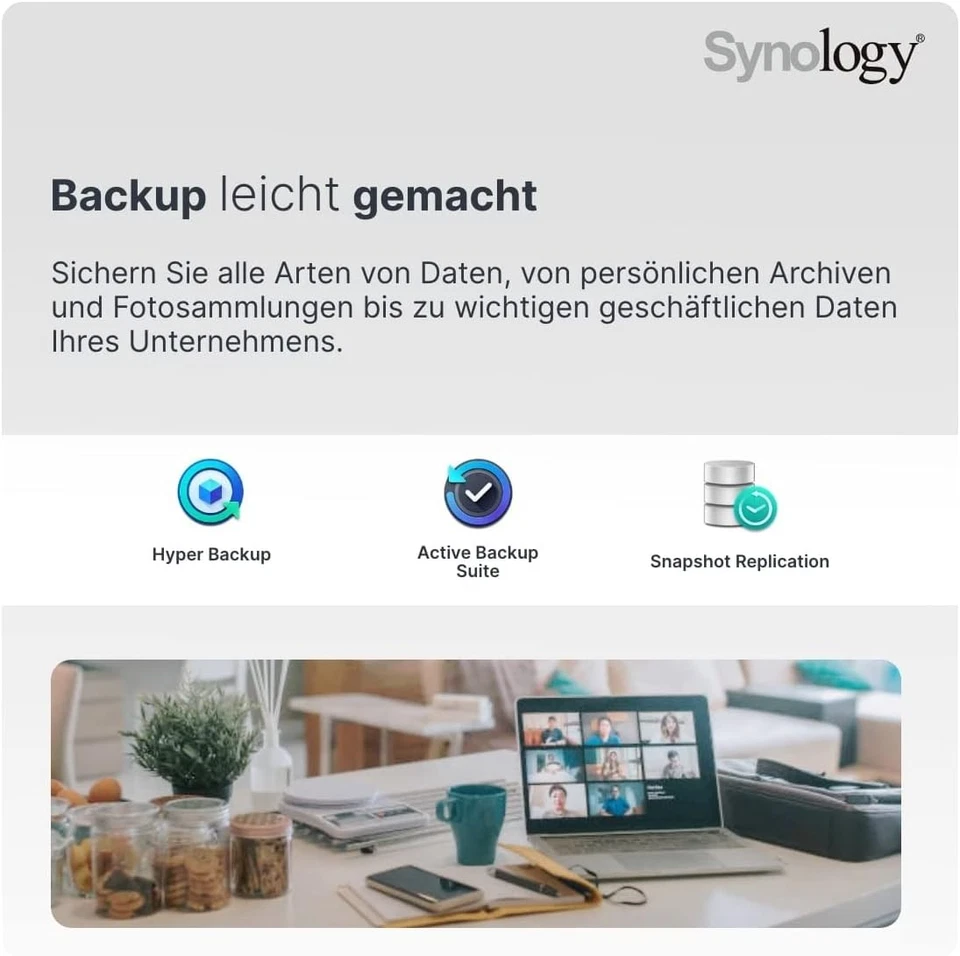 Synology DS1522+ 5-Bay Desktop NAS Solution 5x3,5/2,5" SATA HDD/SSD, 2x M.2 2280 - Image 2 of 4