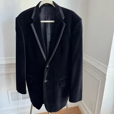 Express Men’s Black Velvet Formal Blazer Coat 42R