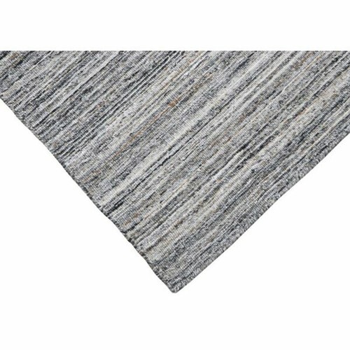 Handmade Black Gray Indoor/Outdoor Area Rug, Solid Pattern, Thick Pile - Picture 40 of 53