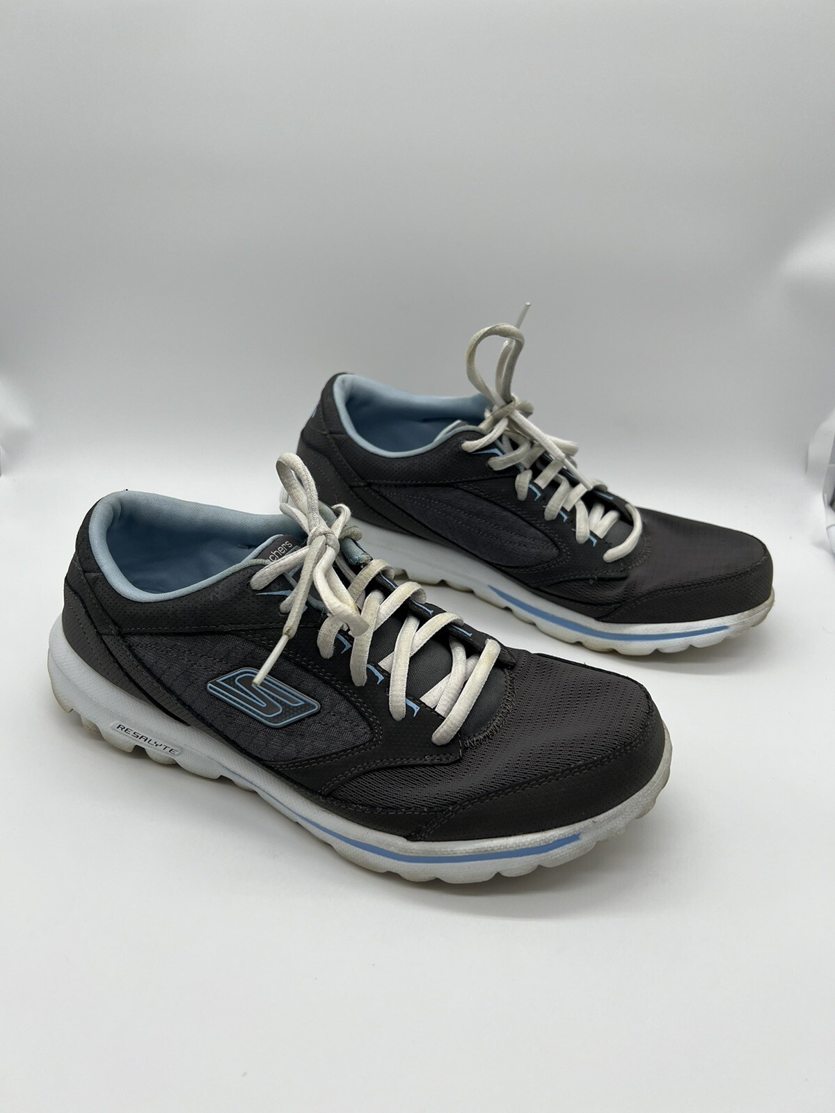 Skechers Women Shoes Size 8.5 Gray Mesh Sneakers Low Go Walk Light