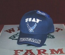 Air Force Veteran USAF Wing Emblem Embroidered Military Approved Adjustable Cap
