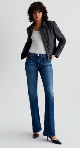 AG Adriano Goldschmied 28 Angel Boot Cut Straight Leg Jeans 8 Yr Wash - 第 1/8 張圖片