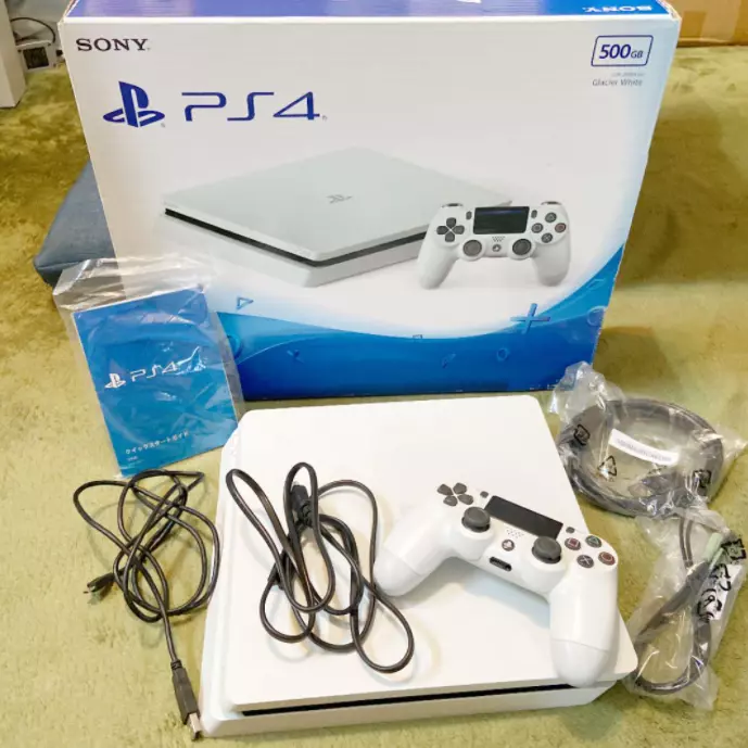 PS4 PlayStation 4 Glacier White 500GB CUH-2000AB02 Slim Console Controller  Japan