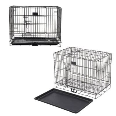 TIEKER Pet Cage Carrier Small Animal Rabbit Guinea Pig House with Tray Wire Cages Hutch