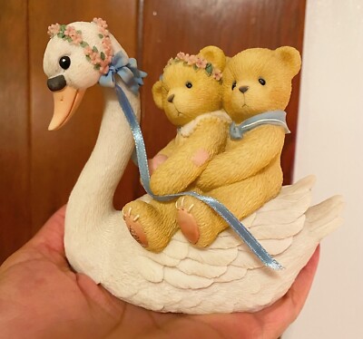 cherished teddies Swan Ride  (Love Is The Best Thing 2 To Share)  By Enesco 1998