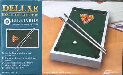 Deluxe Executive Tabletop Billiards For One Or More Players Aluminum Frame