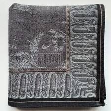 HANDKERCHIEF VINTAGE ART GRAY GEOMETRIC COTTON MEN'S POCKET SQUARE 17" B0404