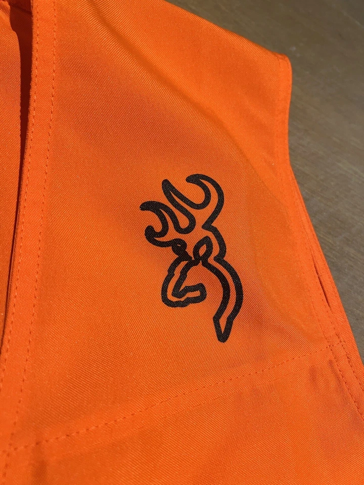 BROWNING ORANGE HUNTING SAFETY VEST - SIZE MEDIUM - Image 3 of 4