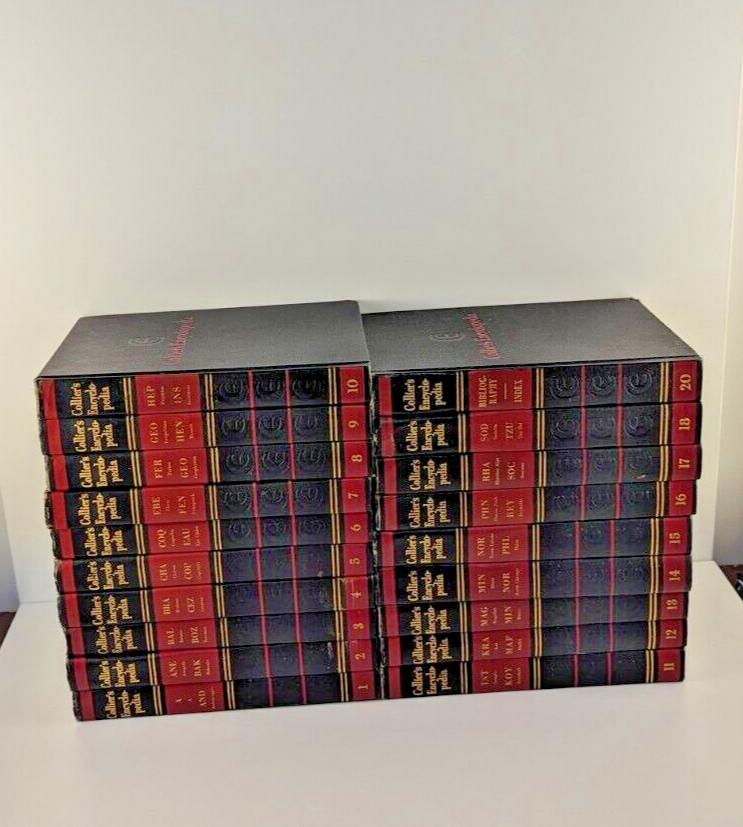 Collier's Encyclopedia Set 1957 19 Books Black Red Hardcover | eBay
