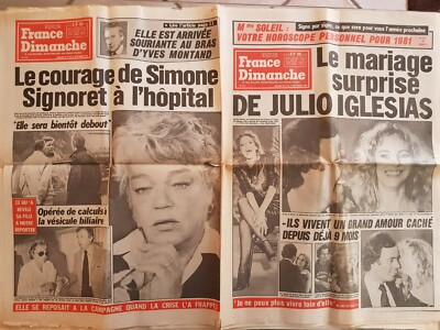 Frankreich Sonntag 1776 Julio Iglesias, S signoret & Y Montand 21/1266 2*