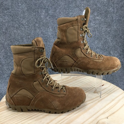 Belleville Boots Mens 13.5 R Safe To Fly Combat Military Brown Suede Lace Up