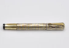 Waterman 1930s Deco Octagonal 2-color Gold Safey Fountain Pen exc+++++